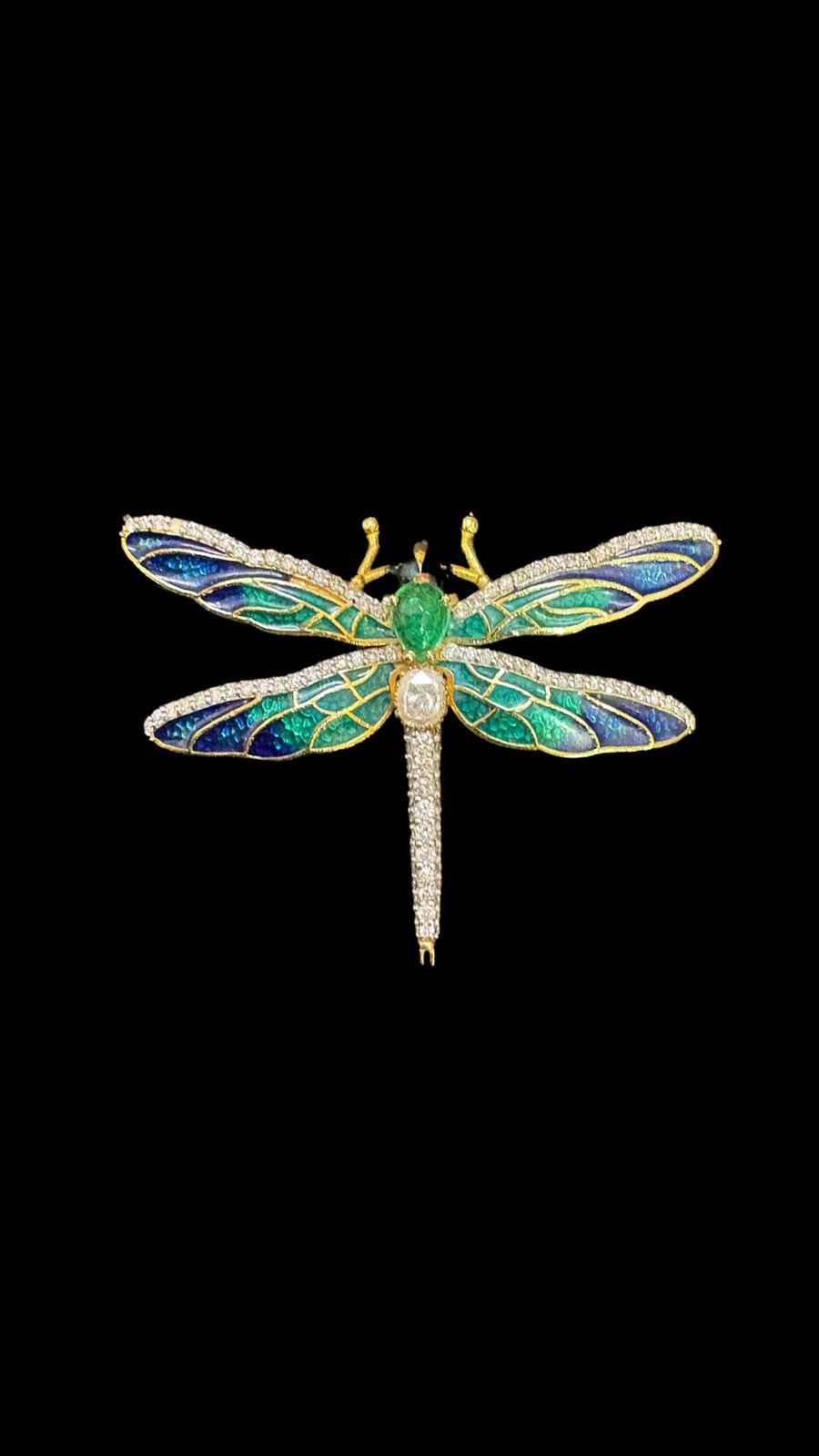 Butterfly Polki Brooch